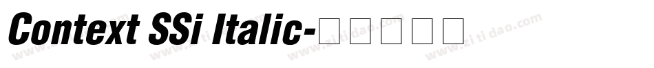 Context SSi Italic字体转换